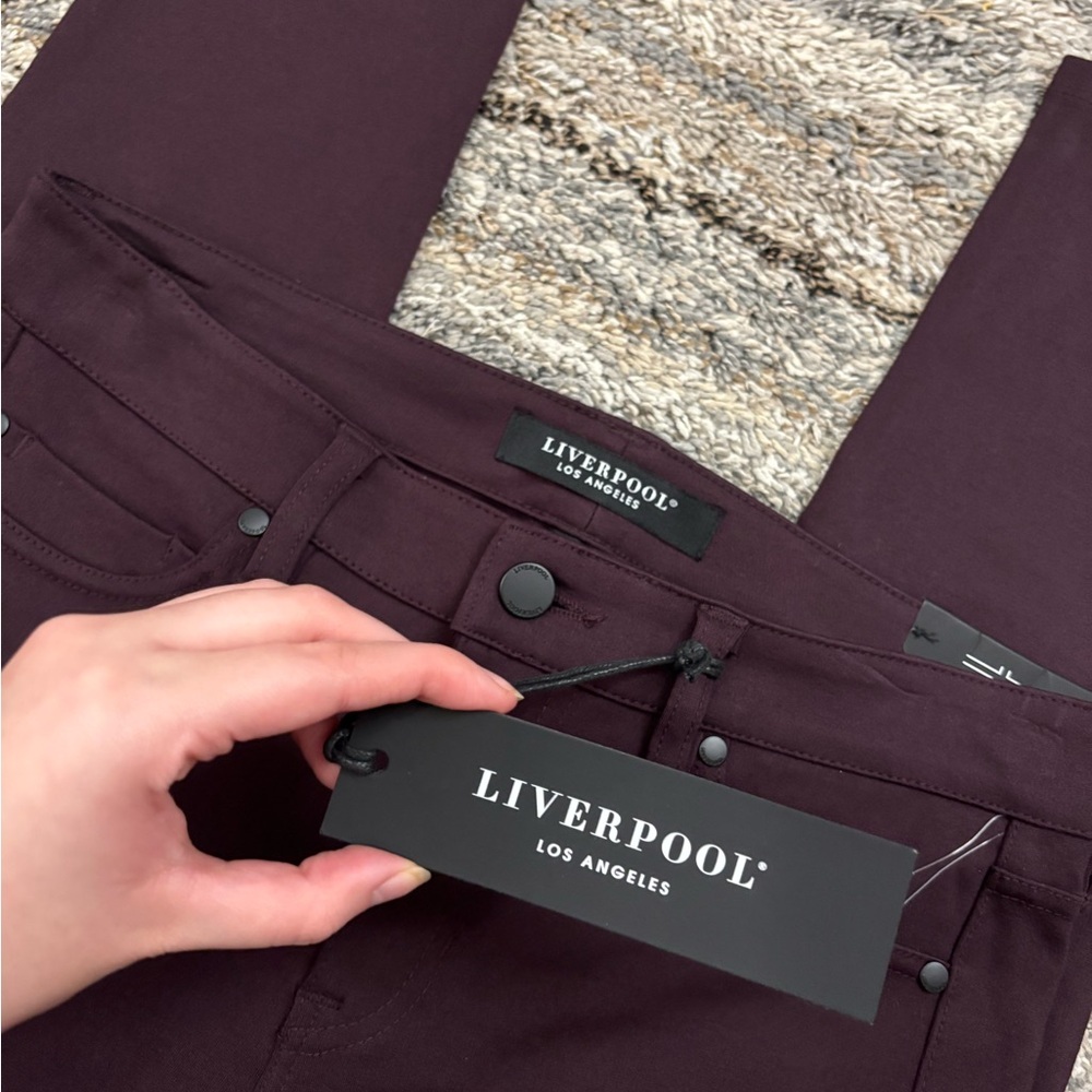 Liverpool Women Mid Rise Skinny Jeans In Aubergine Sz 4/27 NWT | Liverpool Jean- - Picture 6 of 14